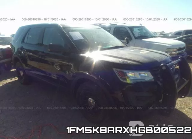 1FM5K8ARXHGB00522 2017 Ford Police Interceptor