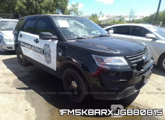 1FM5K8ARXJGB80815 2018 Ford Police Interceptor, Police Interceptor