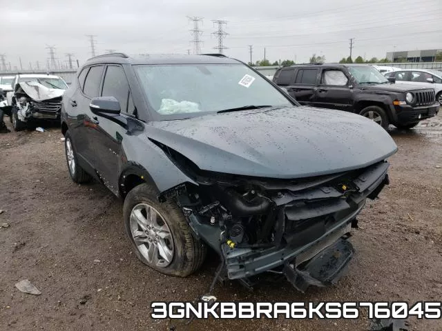 3GNKBBRA6KS676045 2019 Chevrolet Blazer, 1LT