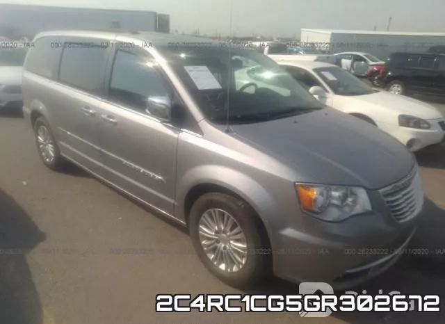 2C4RC1CG5GR302672 2016 Chrysler Town & Country, Touring-L Anniversary