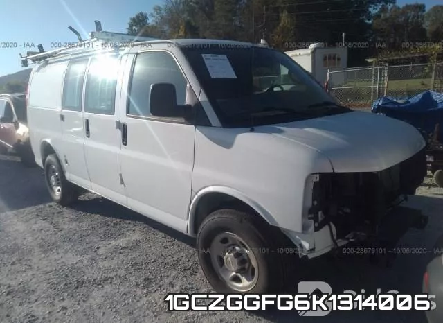 1GCZGGFG6K1314006 2019 Chevrolet Express, Cargo Van