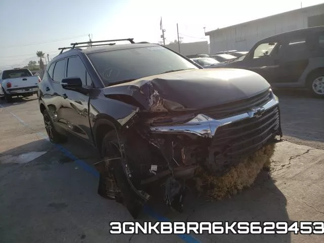 3GNKBBRA6KS629453 2019 Chevrolet Blazer, 1LT