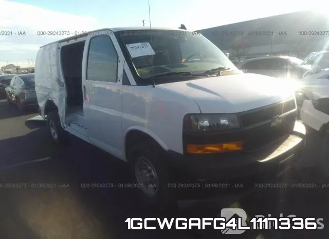 1GCWGAFG4L1117336 2020 Chevrolet Express, Cargo Van