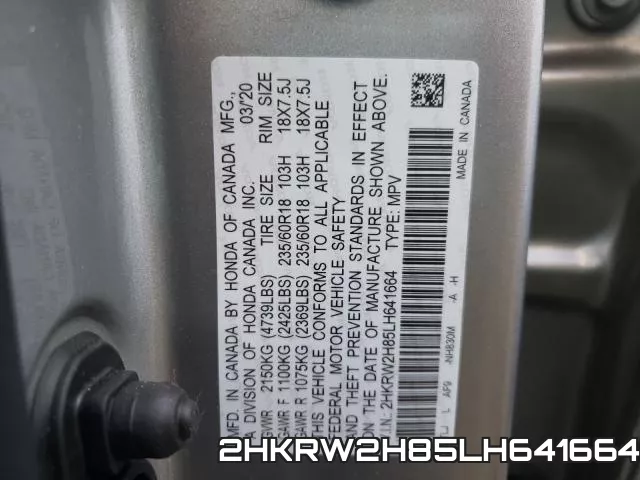 2HKRW2H85LH641664 2020 Honda CR-V, Exl