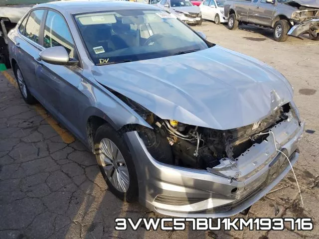 3VWC57BU1KM193716 2019 Volkswagen Jetta, S