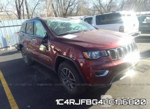 1C4RJFBG4LC176800 2020 Jeep Grand Cherokee, Limited
