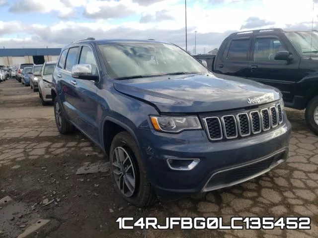 1C4RJFBG0LC135452 2020 Jeep Grand Cherokee,  Limited