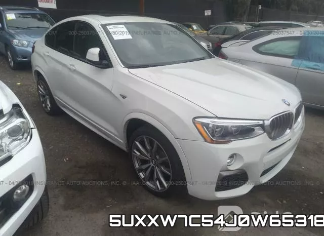 5UXXW7C54J0W65318 2018 BMW X4, Xdrivem40I