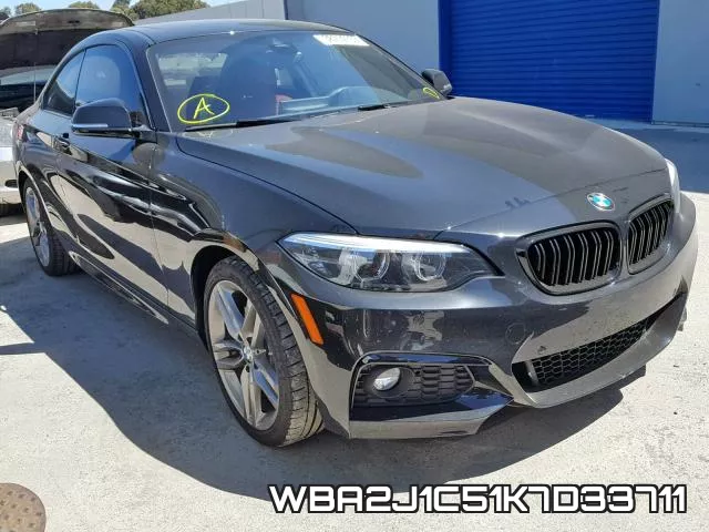 WBA2J1C51K7D33711 2019 BMW 2 Series, 230I