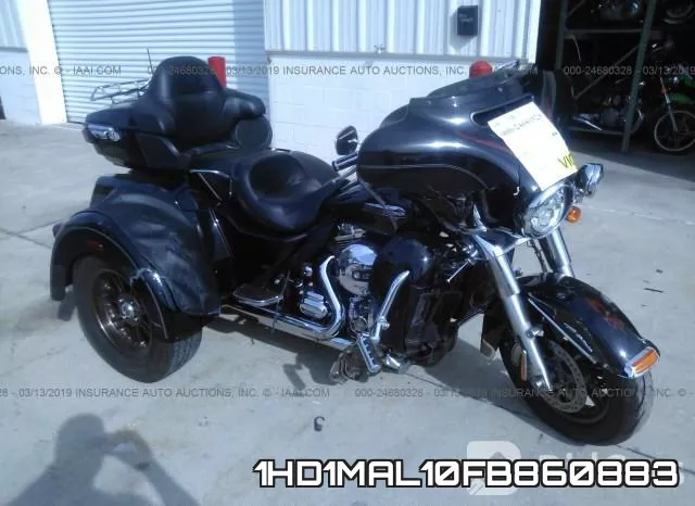 1HD1MAL10FB860883 2015 Harley-Davidson FLHTCUTG, Tri Glide Ultra
