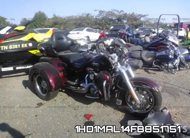 1HD1MAL14FB851751 2015 Harley-Davidson FLHTCUTG, Tri Glide Ultra