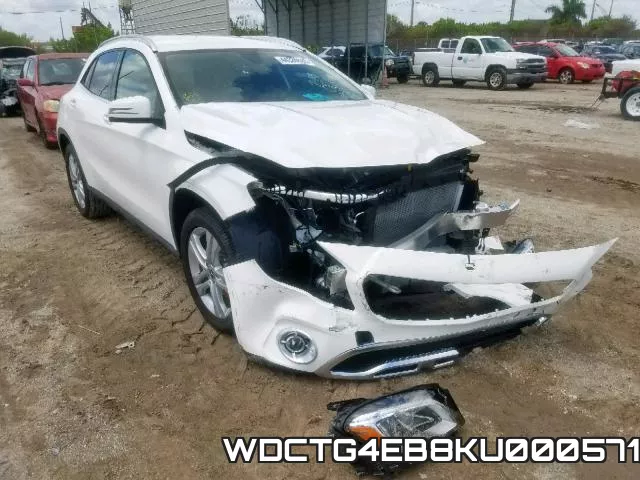 WDCTG4EB8KU000571 2019 Mercedes-Benz GLA-Class,  250