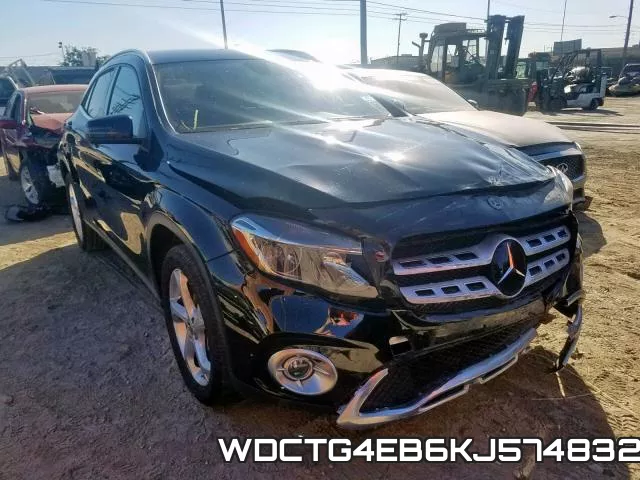 WDCTG4EB6KJ574832 2019 Mercedes-Benz GLA-Class,  250