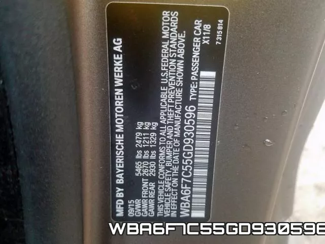 WBA6F7C55GD930596 2016 BMW 6 Series, 650 XI