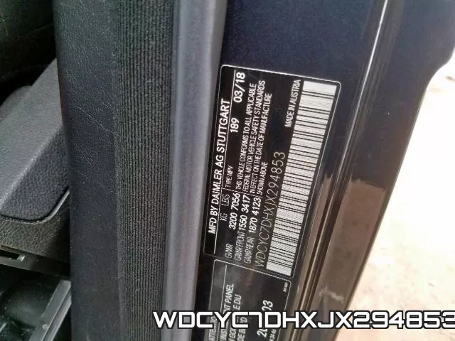 WDCYC7DHXJX294853 2018 Mercedes-Benz G-Class,  63 Amg