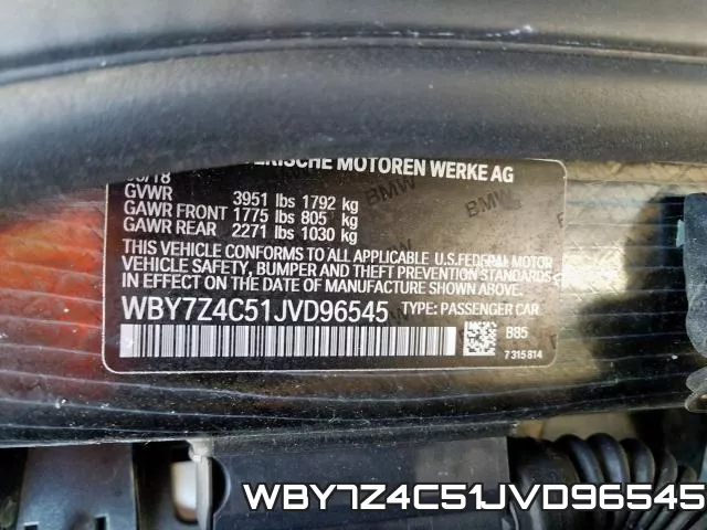 WBY7Z4C51JVD96545 2018 BMW I3, Rex