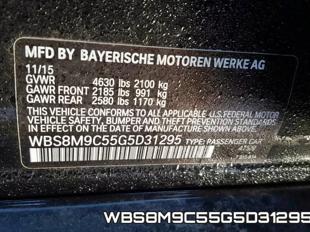 WBS8M9C55G5D31295 2016 BMW M3