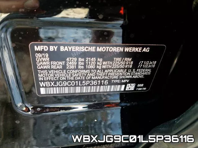 WBXJG9C01L5P36116 2020 BMW X1, Xdrive28I