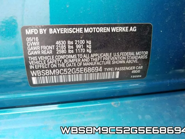 WBS8M9C52G5E68694 2016 BMW M3