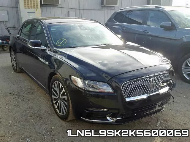 1LN6L9SK2K5600069 2019 Lincoln Continental,  Select