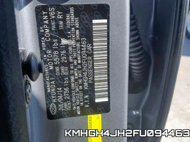 KMHGH4JH2FU094463 2015 Hyundai Equus, Signature