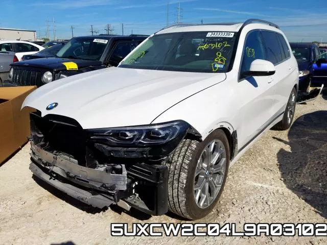 5UXCW2C04L9A03102 2020 BMW X7, Xdrive40I