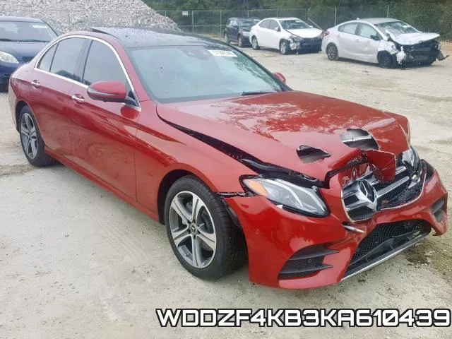 WDDZF4KB3KA610439 2019 Mercedes-Benz E-Class,  300 4Matic