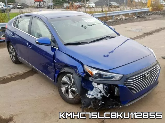 KMHC75LC8KU112855 2019 Hyundai Ioniq, Sel