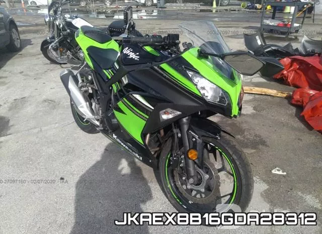 JKAEX8B16GDA28312 2016 Kawasaki EX300, B