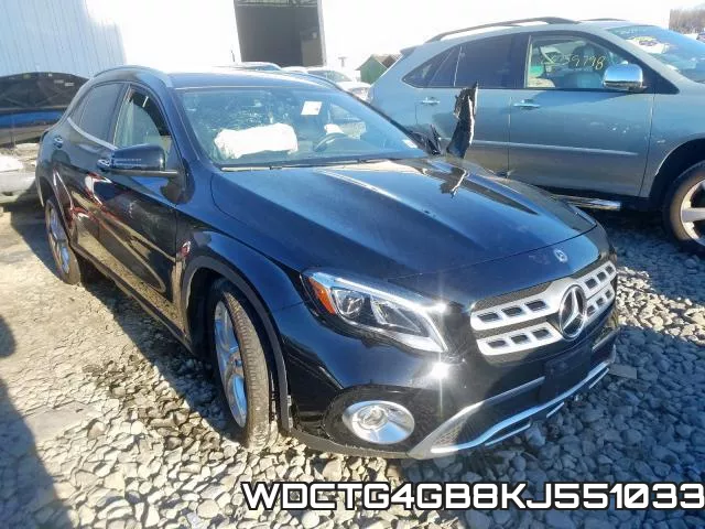 WDCTG4GB8KJ551033 2019 Mercedes-Benz GLA-Class,  250 4Matic