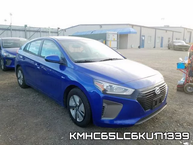 KMHC65LC6KU171339 2019 Hyundai Ioniq, Blue
