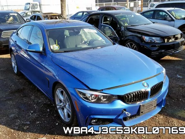 WBA4J3C53KBL07769 2019 BMW 4 Series, 430XI Gran Coupe