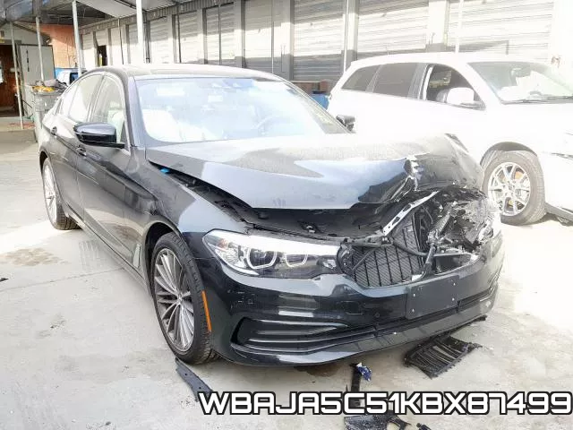 WBAJA5C51KBX87499 2019 BMW 5 Series, 530 I