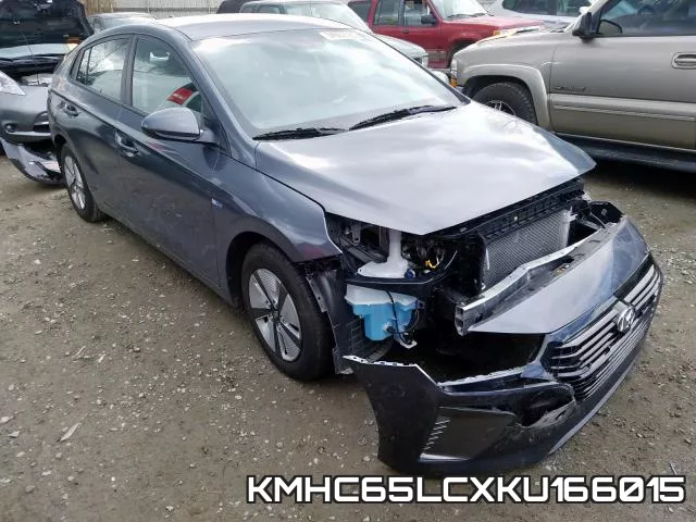 KMHC65LCXKU166015 2019 Hyundai Ioniq, Blue