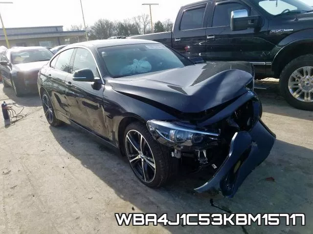 WBA4J1C53KBM15717 2019 BMW 4 Series, 430I Gran Coupe