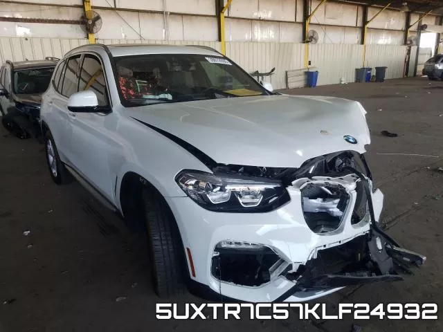 5UXTR7C57KLF24932 2019 BMW X3, Sdrive30I