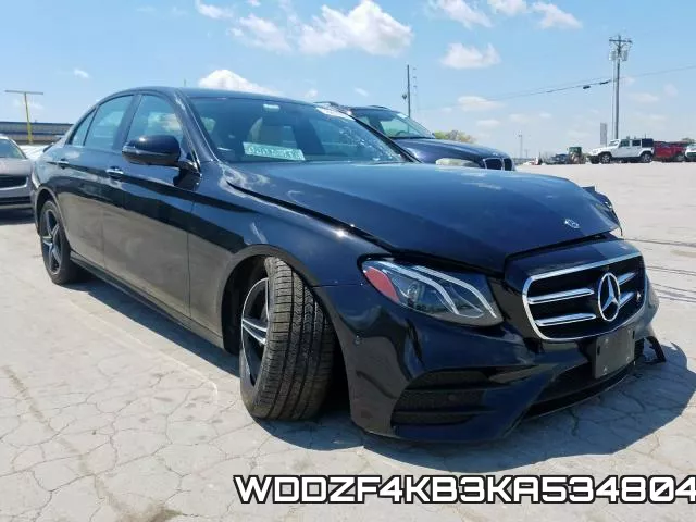 WDDZF4KB3KA534804 2019 Mercedes-Benz E-Class,  300 4Matic
