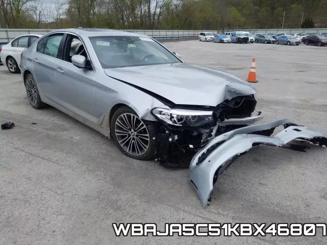 WBAJA5C51KBX46807 2019 BMW 5 Series, 530 I