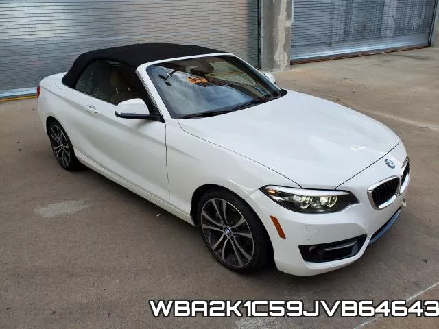 WBA2K1C59JVB64643 2018 BMW 2 Series, 230XI