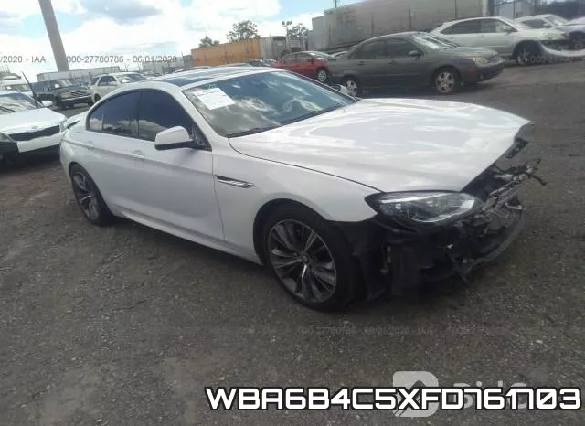 WBA6B4C5XFD761703 2015 BMW 6 Series, Xi/Gran Coupe