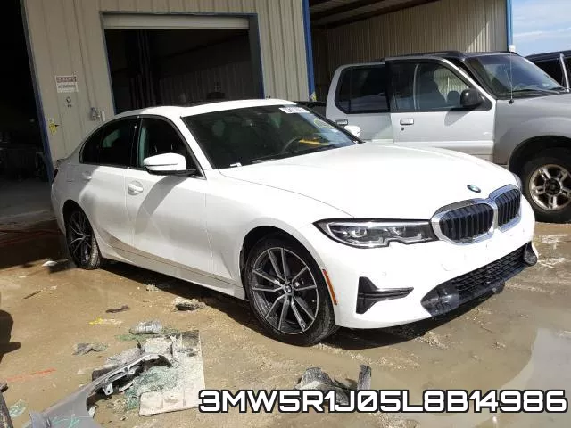 3MW5R1J05L8B14986 2020 BMW 3 Series, 330I
