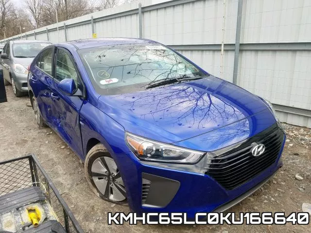 KMHC65LC0KU166640 2019 Hyundai Ioniq, Blue