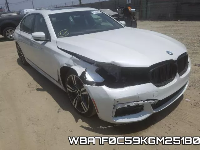 WBA7F0C59KGM25180 2019 BMW 7 Series, 750 I