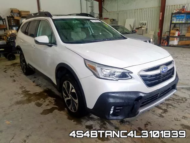4S4BTANC4L3101839 2020 Subaru Outback, Limited