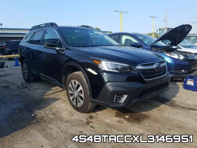 4S4BTACCXL3146951 2020 Subaru Outback, Premium