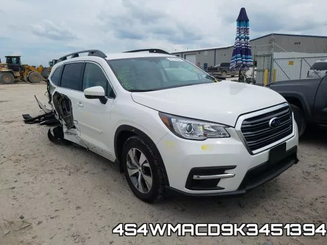 4S4WMACD9K3451394 2019 Subaru Ascent, Premium