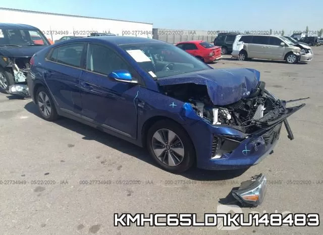 KMHC65LD7KU148483 2019 Hyundai Ioniq, Plug-In Hybrid