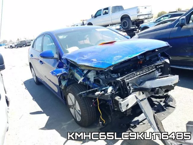 KMHC65LC9KU176485 2019 Hyundai Ioniq, Blue