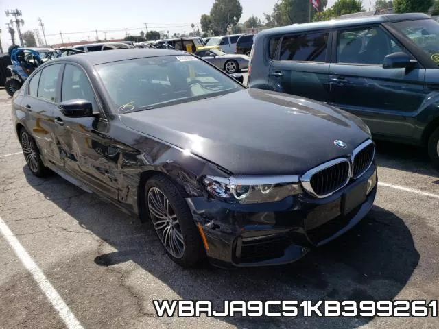 WBAJA9C51KB399261 2019 BMW 5 Series, 530E