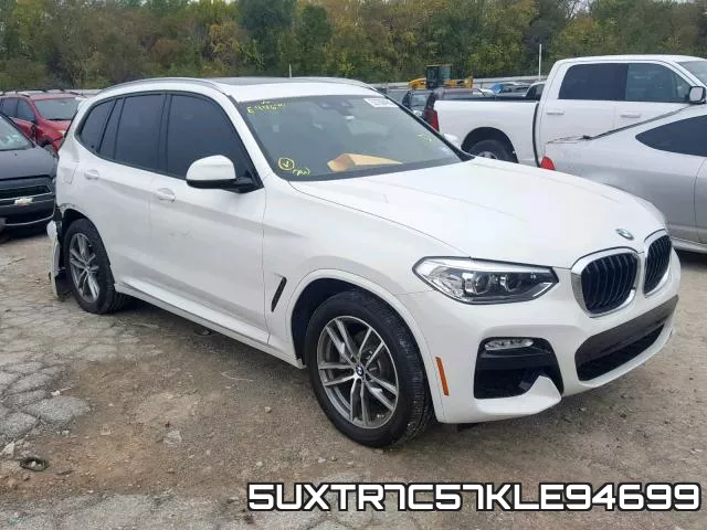 5UXTR7C57KLE94699 2019 BMW X3, Sdrive30I